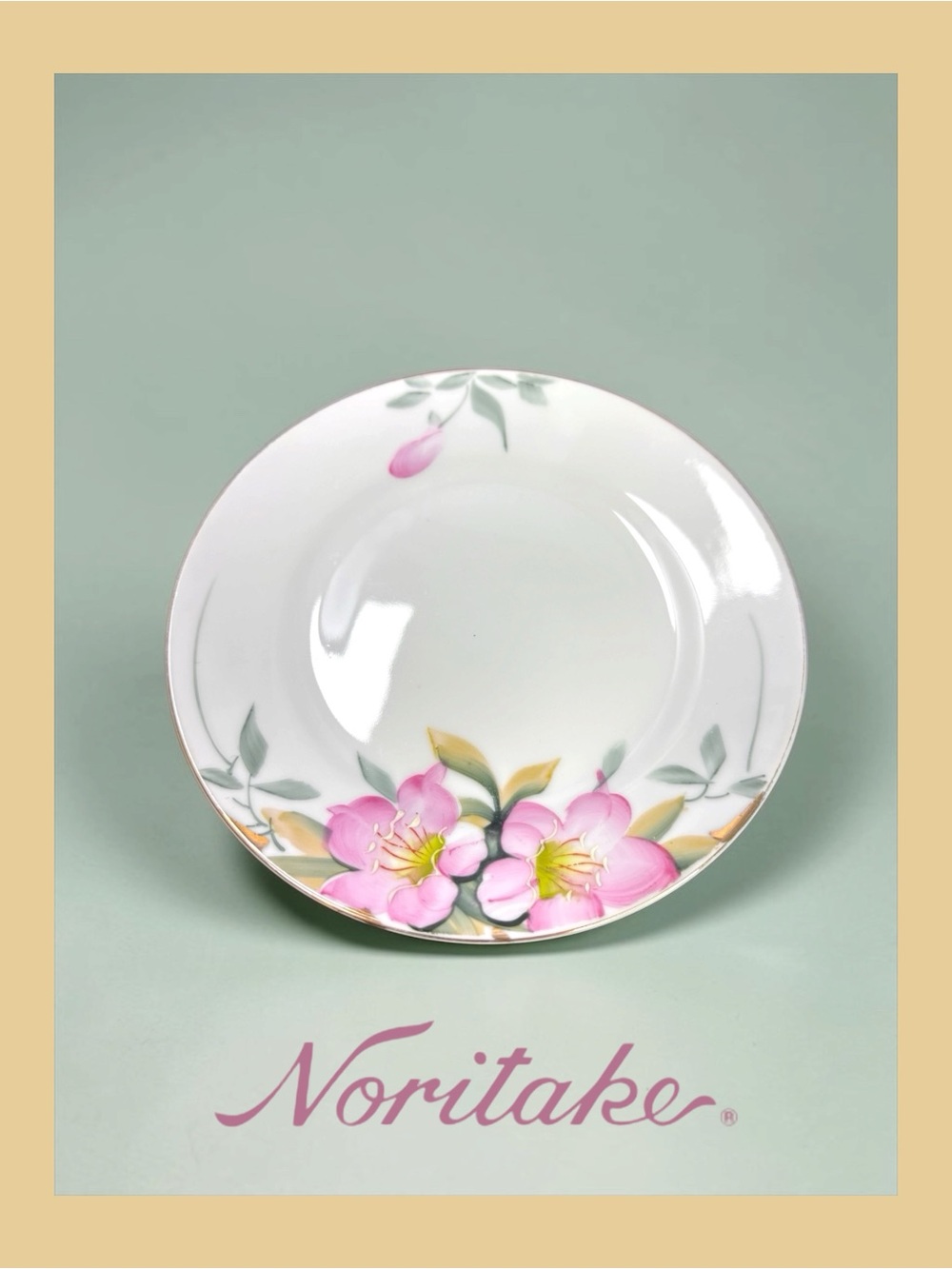 Vintage NORITAKE 1930’s Dinnerware Azalea Pattern Luncheon Plate 8 1/2" #19332